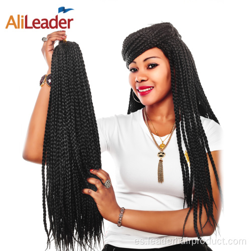 Crotchet Box Braid Ombre Extensión de cabello sintético Twist